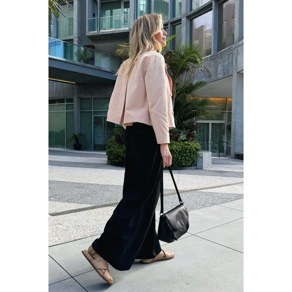 NWT LC Lauren Conrad Short Trench Coat Peach Size M Size XL - Picture 5 of 5